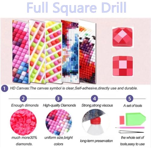 Broderie diamant 5D cactus grand format 70x90cm pour décoration