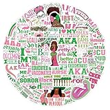 60Pcs Aka Sorority Stickers,Fellowship Cociety Waterproof Vinyl Aesthetic Stickers Decals for Laptop Water Bottles Skateboard Luggage Computer Snowboard. Gifts for Women Girls Kids (Sorority)
