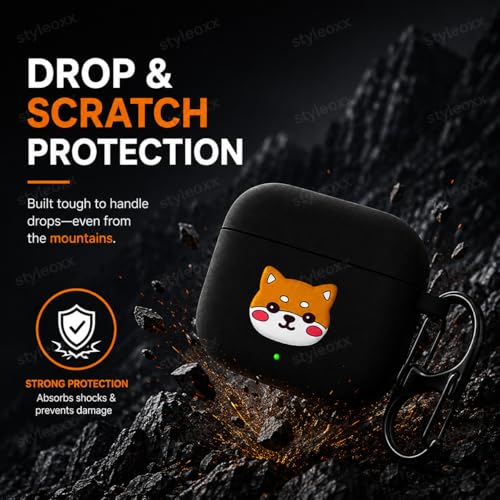 Image of Anvique Silicone Case for OnePlus Buds 4 Pro,Shockproof Protective Cover, Scratch Resistant, Lightweight, Precise Fit with Charging Access (ShibaDog)