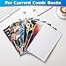 SUNEZLGO Current Comic Book Bags and Boards 100 Comic Book Sleeves and 100 Comic Book Boards, Acid-Free Clear Comic Book Storage, Comic Book Backing Boards 27 pt, Thick and Coated Comic Backing Board
