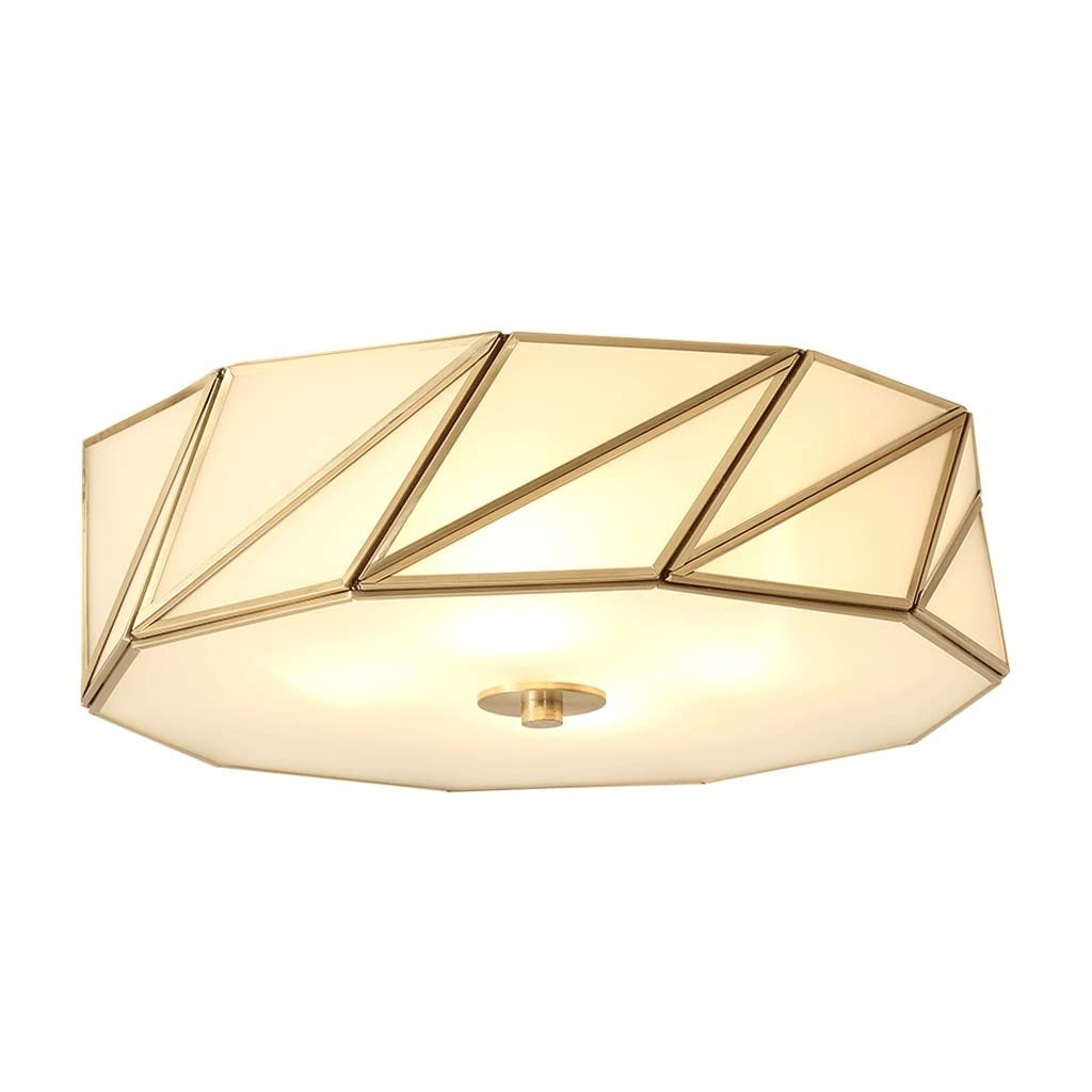 HynJGih Led Ceiling Lamp Warm Romantic Master Bedroom Lamp Creative Personality Atmosphere Home Living Room Lamp Copper Lamps Ceiling Lights(35CM)