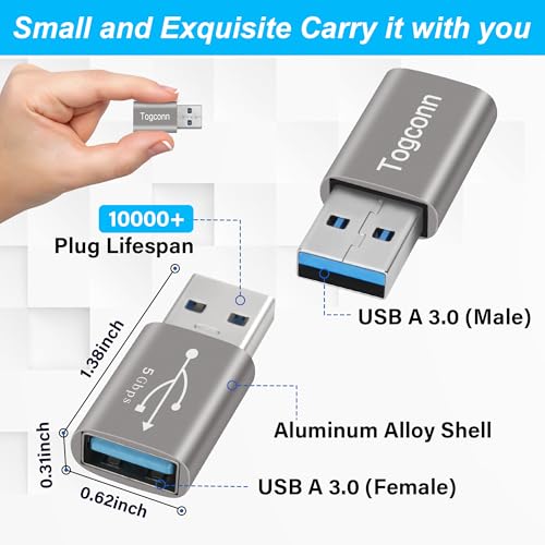 Image of USB A Male to Female Adapter