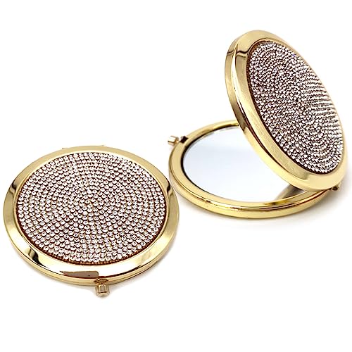 Reazana 2pcs Magnifying Compact Mirrors Pocket Makeup...