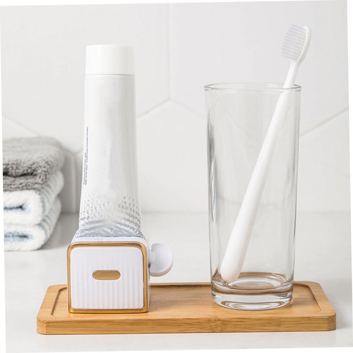 minkissy Sets Portable Toothpaste Squeezer Tube Roller Pump Toothpaste Dispenser Stand Pcs