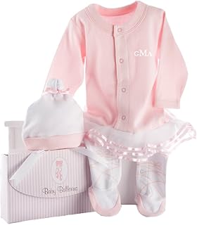 Baby Aspen, Baby Ballerina Two-Piece Layette Set in Gift Box, Newborn Onesie, Baby Halloween Costume, 0-6 Months