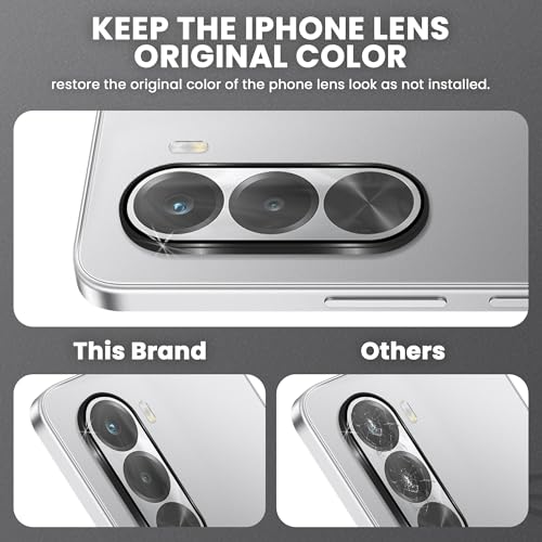 Image of ArmourPro Camera Rings Tempered Glass Compatible for Realme P4X (6.72 Inches) Tough HD Individual Aluminum Alloy Rings 9H Camera Cover, Scratch-Resistant,Camera Lens Protection| Black, 1 Pack
