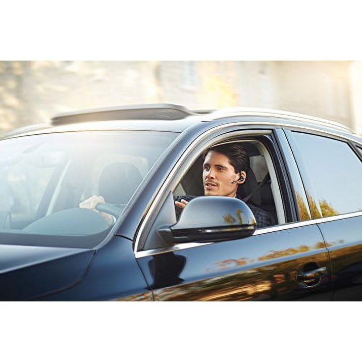 YISMO Poly Plantronics 5200 UC Bluetooth Headset Bundle with Case, Wall Charger Cleaning Cloth - Clear Sound, Noise Canceling - Works with Android, Apple, Mac, PC, and Most Software. 7 Hour Talk.