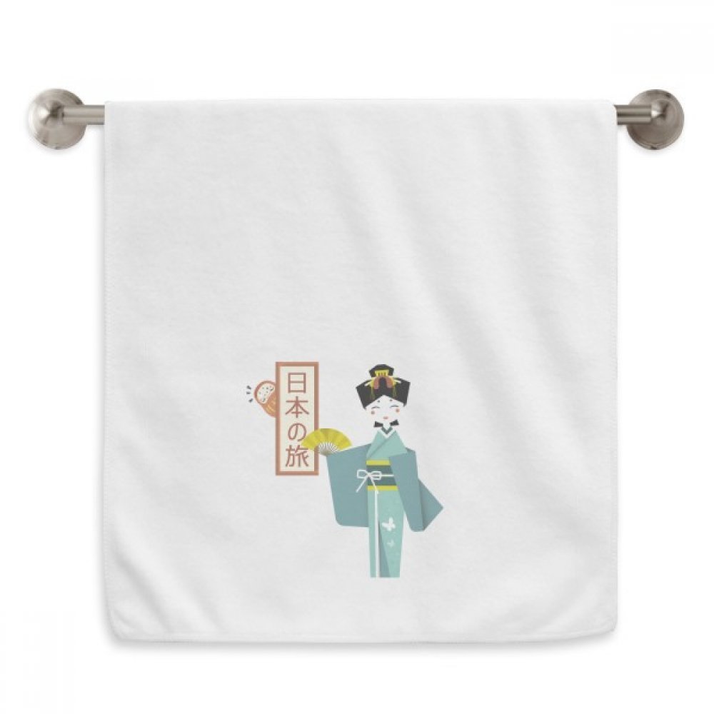 Serviette débarbouillette japonaise blanche 13x29 pouces douce