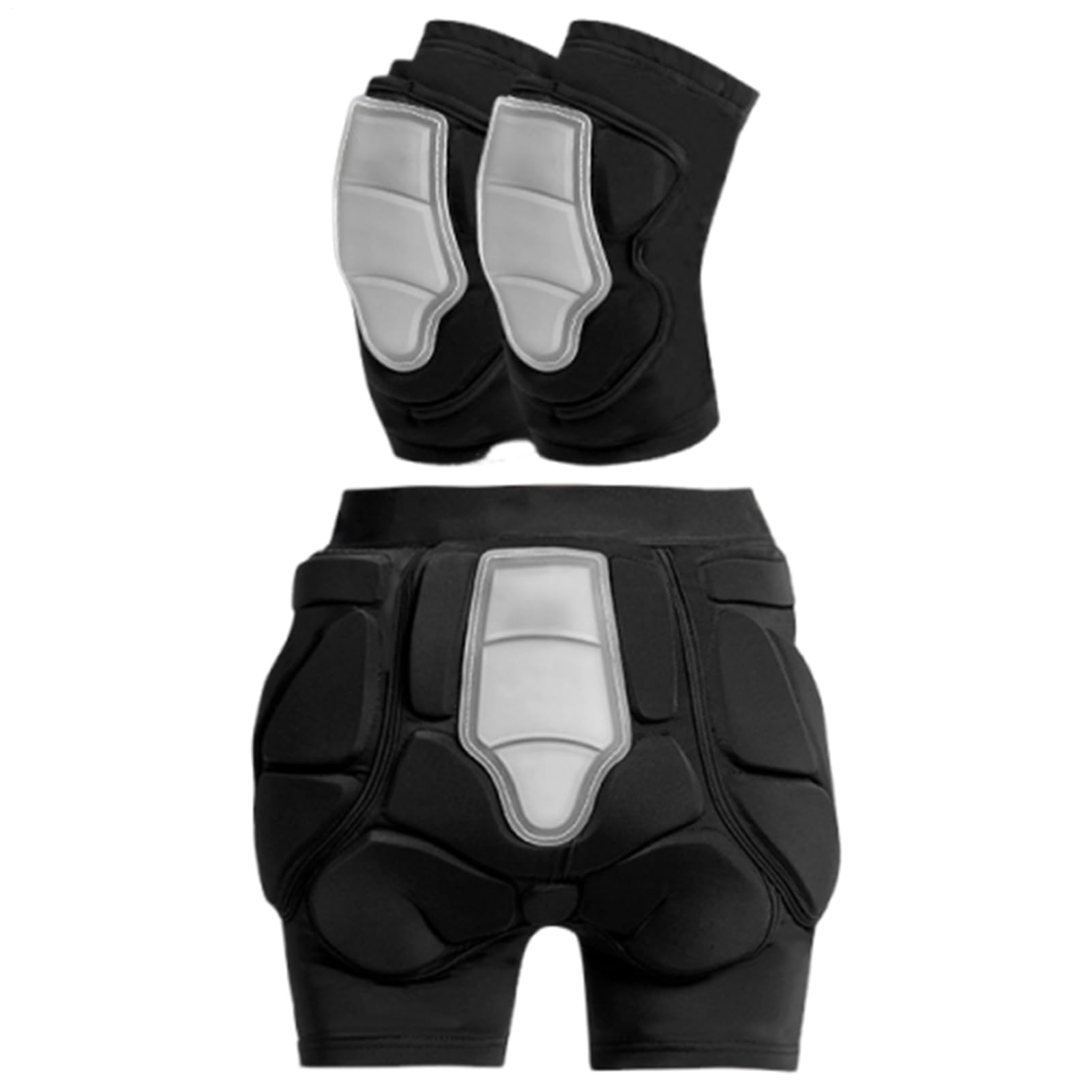 Spodenki z Wkładką do Jazdy na Rowerze 3D Spodenki z Wkładką | Ergonomiczne Spodenki Chroniące Pośladki oraz Ochraniacze Kolan do Ćwiczeń Sportów Deskorolki