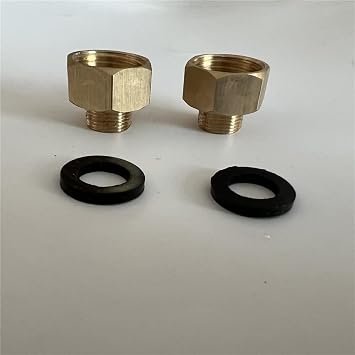 Brass 1/2 Female to 3/8 Compression Male Thread Reducer Adapter for Kitchen Bathroom Faucet Supply Hose and Angle Valve