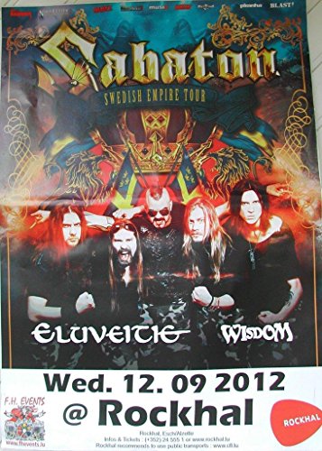 Affiche Sabaton Swedish Empire Tour grand poster 60X84Cm idéal salon et studio musique