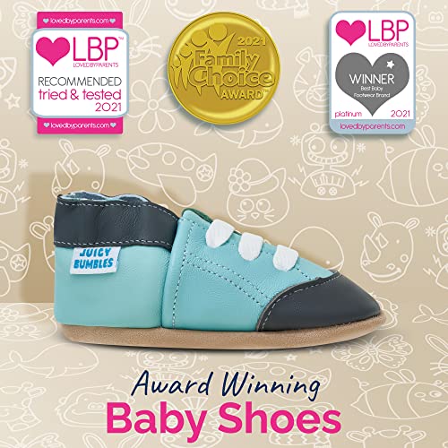 image for JUICY BUMBLES Soft Leather Baby Boy Shoes - Toddler Shoes Boys with Su