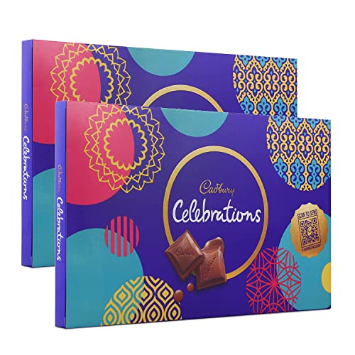 Image of Cadbury Celebrations Assorted Chocolate Gift Pack, 183.6g - Pack of 2 & Valentine Gift Pack, 281g & Dairy Milk Silk Mousse Chocolate Bar, 3 x 116 g