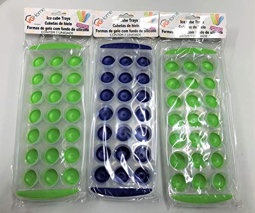 Forma de Gelo fundo de silicone VGHome - 3 Unidades gelo redondo