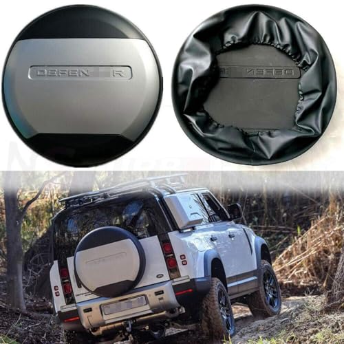 Turbo Silver ABS Plastic Spare Tyre Tire Cover Fits for Land Rover All New Defender 2020 2021