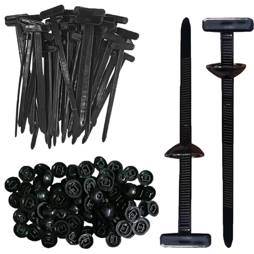 100pcs Cable Tie Buckle, Heavy Duty Zip Ties with Self-Locking Design, Universal Cable Tie Holder for Car Repairs, DIY Projects, Cable Management, Gardening Tool Bundling