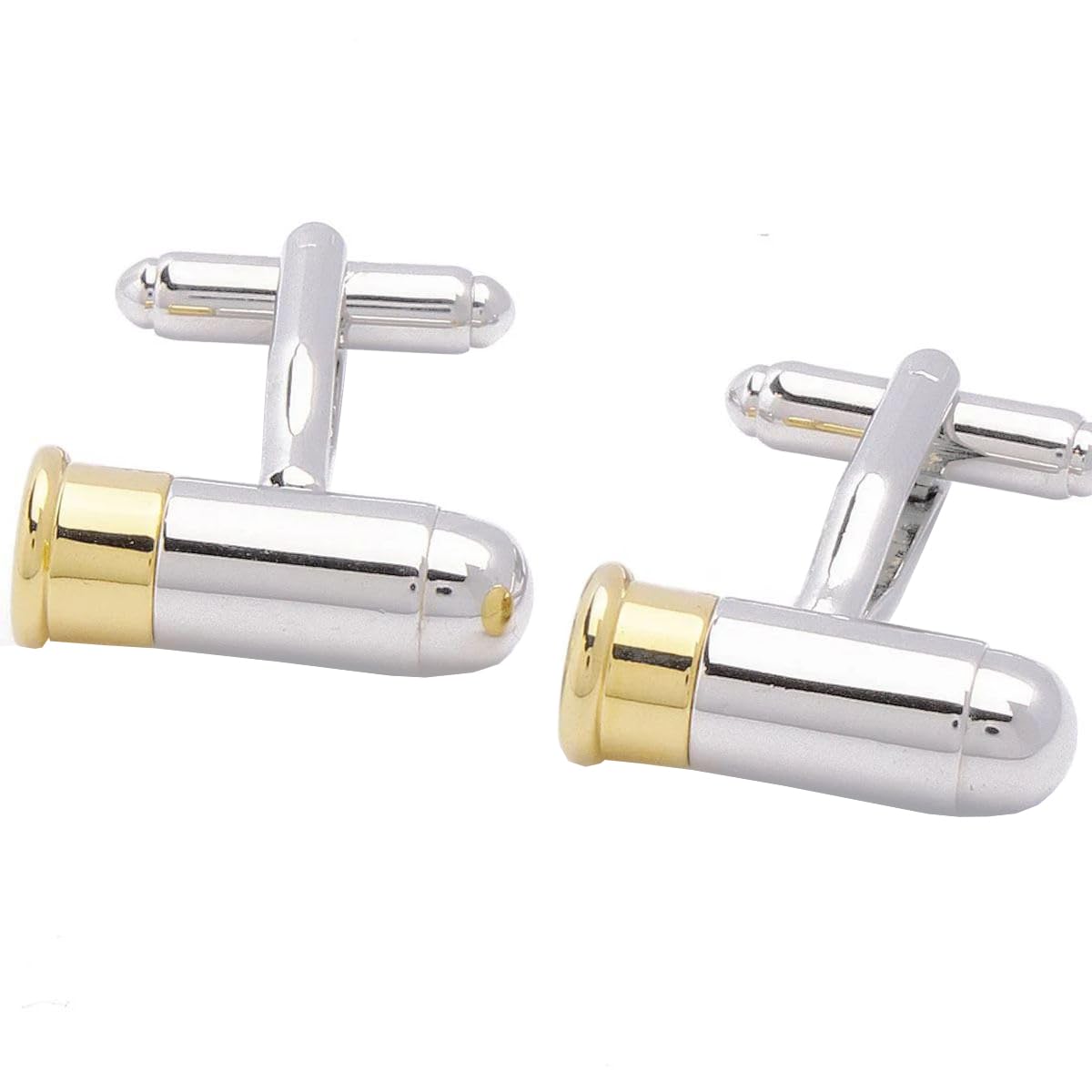 Gold Silver Bullet Office Corporate Formal Party French Cufflink Pair Men Shirt Suit Blazer In Gift Box-image-14