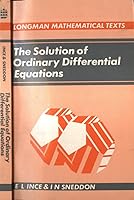 The Solution Of Ordinary Differential Equations 0582440688 Book Cover