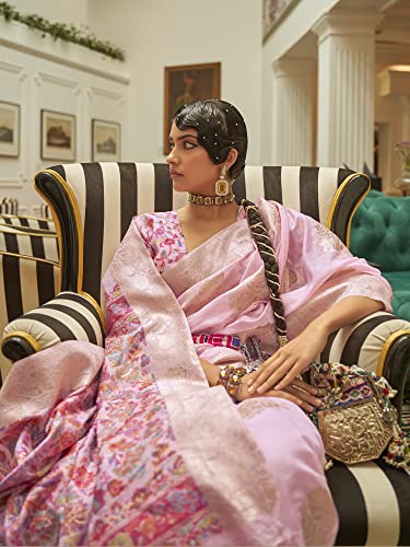 AKHILAM mauve silk saree – image 3
