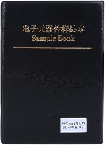 Miniatura 8 de Serie 0201 Resistores Sample Book Kit de resistencias 170 Resistencias de valor Componentes electrónicos Surtido Carpeta Valor de resistencia Rango