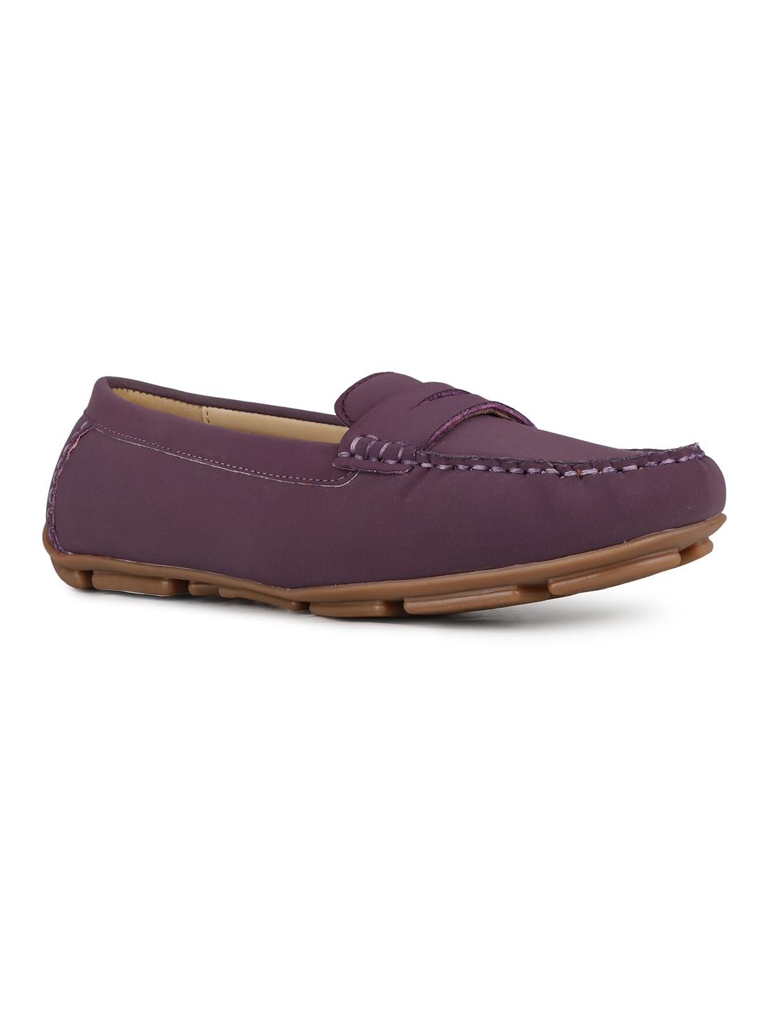 Womens Women Purple Casual Solid Round Toe Loafers Loafer-image-32