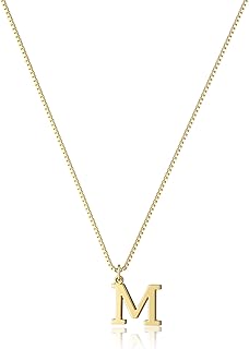 Gold Initial Necklaces for Women, Dainty Gold Letter Necklace Tiny A-Z Pendant Choker Necklace Trendy Cute Personalized Monogram Name Necklace Gold Jewelry Necklace for Women Gift