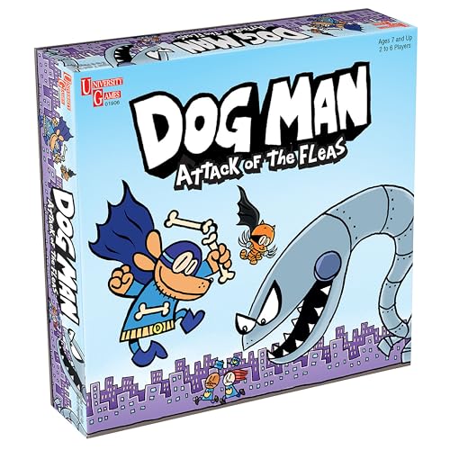 Dog Man Board Game Attack of The Fleas (Fuzzy Little Evil Animal Squad) Game Based On The Popular Dog Man Book Series by DAV Pilkey