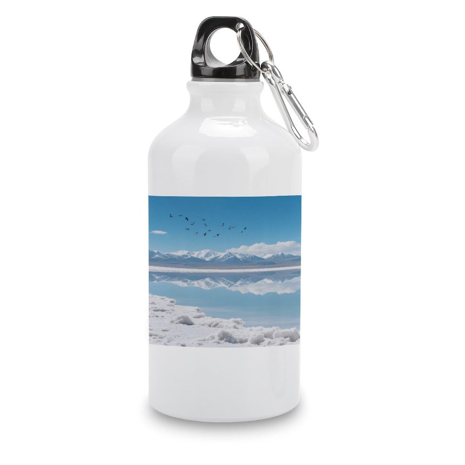 Fekiloot Style Highland Salt Lakes Aluminum Water Bottle Travel Tumbler Reusable Lightweight Outdoor Sports Water Bottles For Gym Sports Camping Hiking Fishing400ml