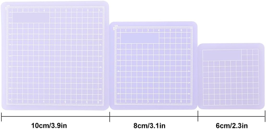 Translucent Cutting Base 3pcs PVC for Craft Projects