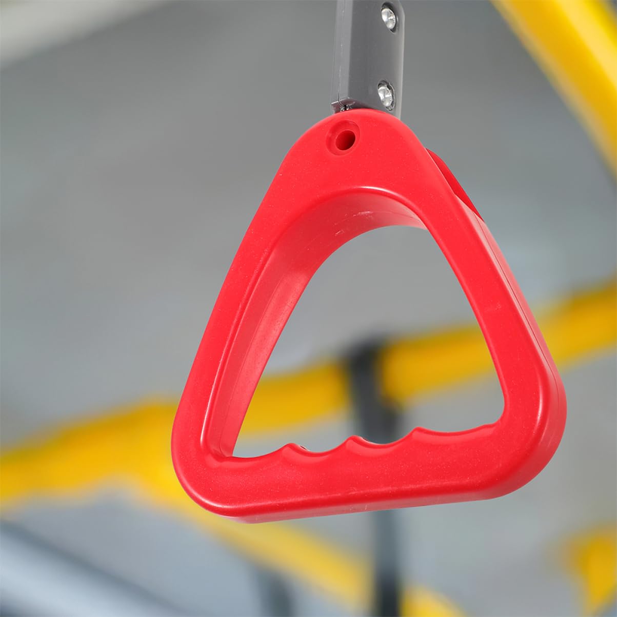Mobestech Anillo de Mano de Asistencia para Autobús Rojo, Plástico Ergonómico, Cómodo Agarre para Transporte Público, 2 Piezas para Personas Mayores y Discapacitadas