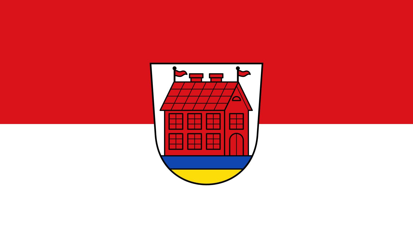 Drapeau Neuhausen 90x150cm de 1.35m² grand format pour mât horizontal