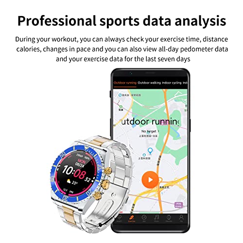 Loluka Smart Watch Bluetooth Call Sports Modes Message Reminder Smartwatch For Android Phones Ios Stainless Steel Business Watch Men #TOP3