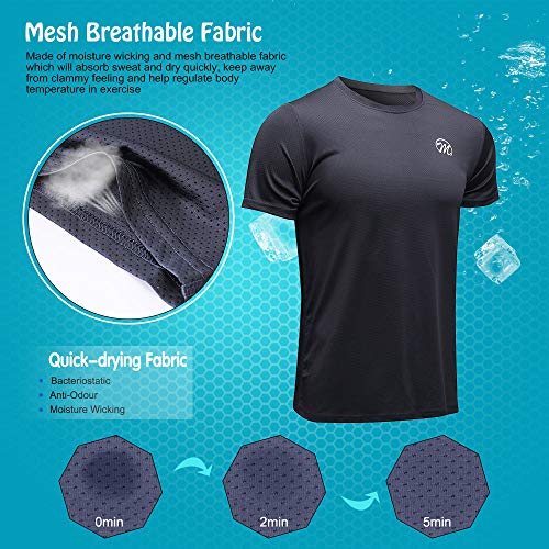MEETWEE Sportshirt voor heren met korte mouwen en gaasdoek, ademend hardloopshirt - Image 3