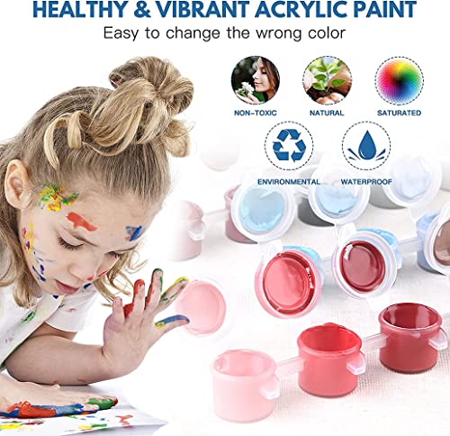 Domyart Acrylic Paint By Number Kit On Canvas For Adults Beginner, Paint With Acrylic Animals Art Painting Kits Diy Adult Crafts Acrylic Art Project Kits (Lions Couple) #TOP3