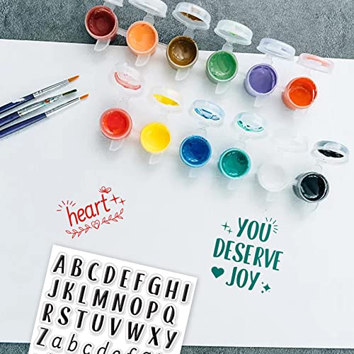 PH PandaHall Letter Clear Stamps Alphabets A-Z Transparent Stamps Number Silicone Stamp Rubber Stamp for Christmas New Year Cards Making Journaling Photo Album Scrapbooking - Image 2