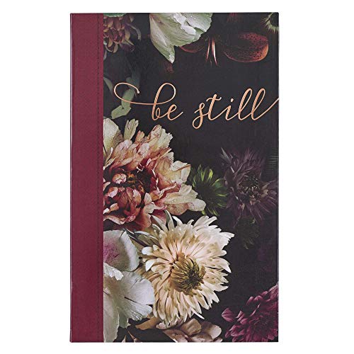 Christian Art Gifts Flexcover Journal | Be Still and Know – Psalm 46:10 Bible Verse | Floral Inspirational Notebook w/128 Lined Pages, 5.5” x 8.5”