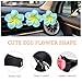 FALVFUN Car Flower Air Vent Clip, 4PCS Cute Tropical Daisy Flower Vehicle Air Conditioner Outlet Clamp, Charm Auto Interior Air Conditioning Decoration Accessories, Universal Fit (Blue)