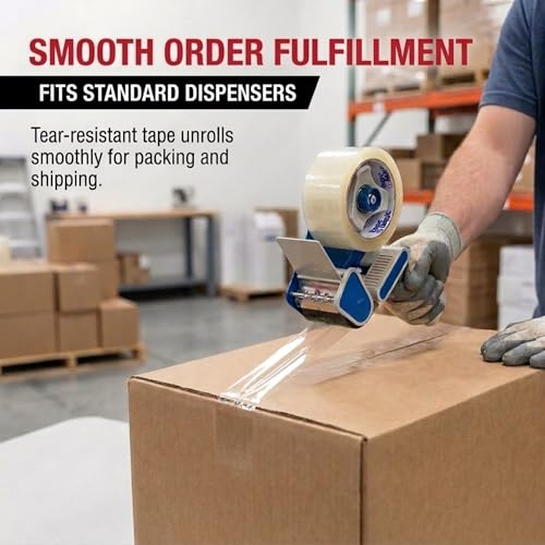 Image of Tape Logic Packing Tape (18-Rolls), 2 inch x 55 yd - Heavy Duty Packaging Tape Refill for Shipping, Moving, Order Fulfillment, Acrylic 2.6 Mil