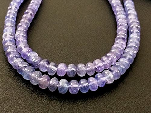 Tanzanite perles rondelles naturelles de 4mm, l'idée cadeau idéale pour créer un collier unique