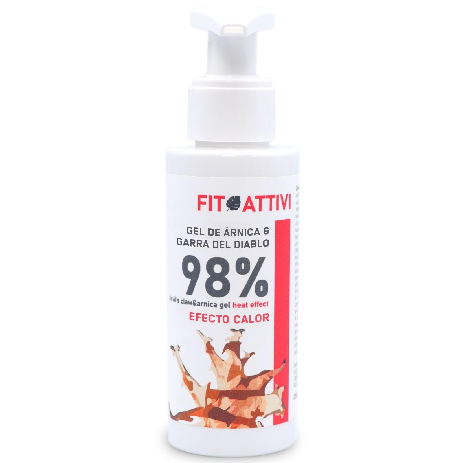 Gel Fuerte de Garra del Diablo con Árnica 98% Efecto Calentador, Vitamina E y Alcanfor, Ideal para Dolor Articular, Muscular y Contusiones, 100% BIO e Ingredientes Made in Italy, 100 ml - FITOATTIVI
