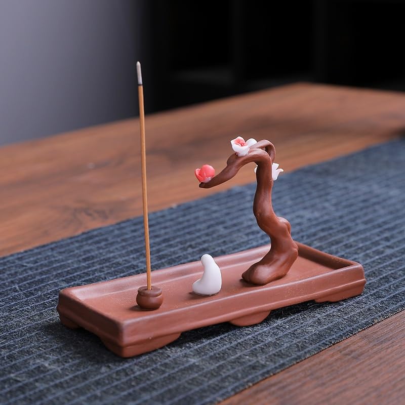 CHICKEN Cascada De Incienso Quemador de Incienso de sándalo púrpura, Soporte de Incienso de Madera de agar, decoración Creativa for el hogar Quemador De Incienso De Reflujo(B)