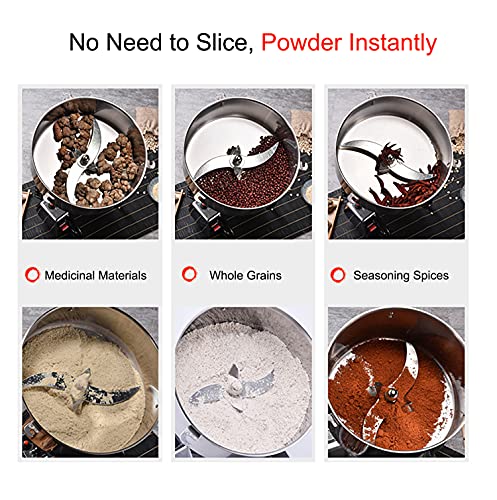 WINB 2500g Electric grain grinder commercial spice grinder milling machine grinder can be used for Medicine, Spice, Flour Milling (2500g 110v)