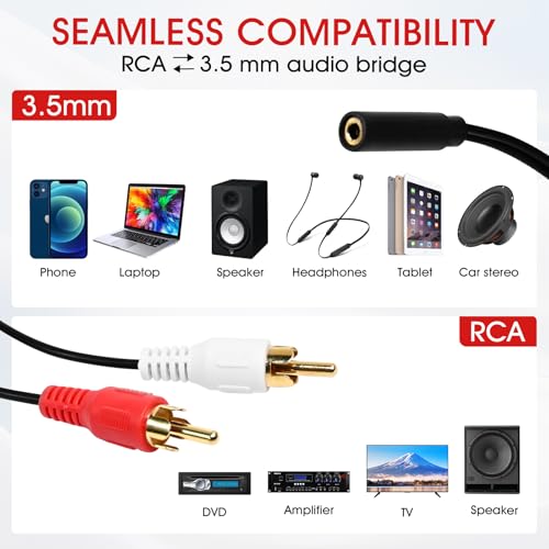 Adaptador Y RCA 2 unidades, 1 macho a 2 hembras miniatura 4