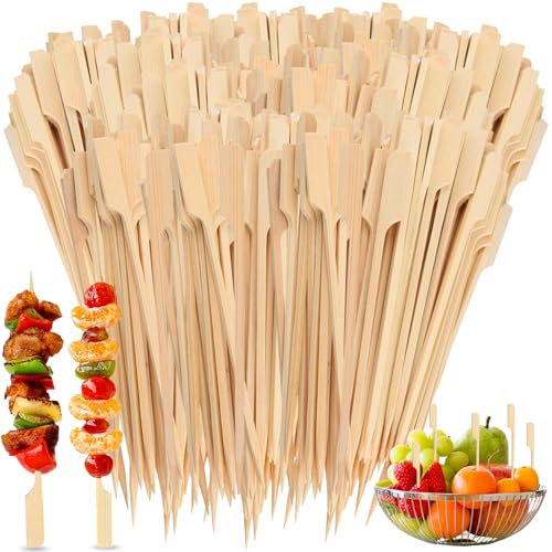 500 brochetas de madera, brochetas de madera para fiestas, para algodón de azúcar, brochetas de fiesta, hamburguesas, brochetas de bambú, palillos de malvavisco, brochetas de frutas