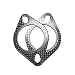2.5" ID 2 Bolt MLSG High Temp Exhaust Gasket (Qty 2) - Heavy Duty -120-06310-0001 (2.5 Inch) - Ticon Industries