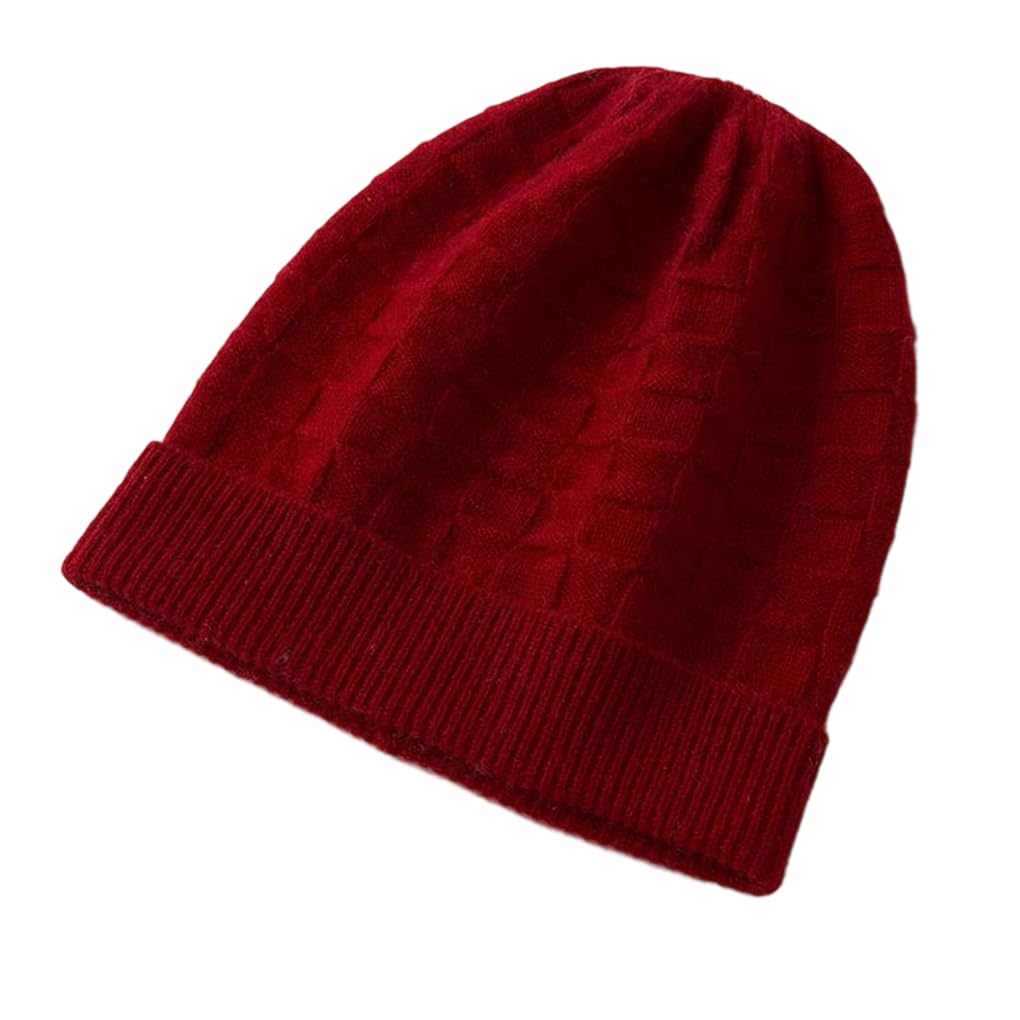 Bonnet en maille douce et chaude en cachemire pour homme et femme tendance
