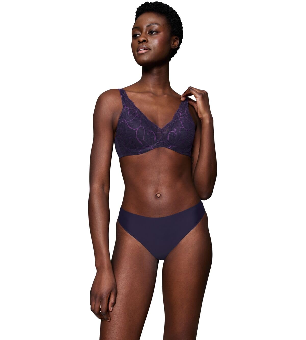 Triumph Damen Spitzen-BH Body Make-Up Illusion Lace WP, mit Bügel, Gepolstert, Verstellbare Träger, 85B, Prussian Blue – Ansicht 2