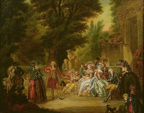 Peinture sur toile Watteau Décoration chambre à coucher chic et apaisante