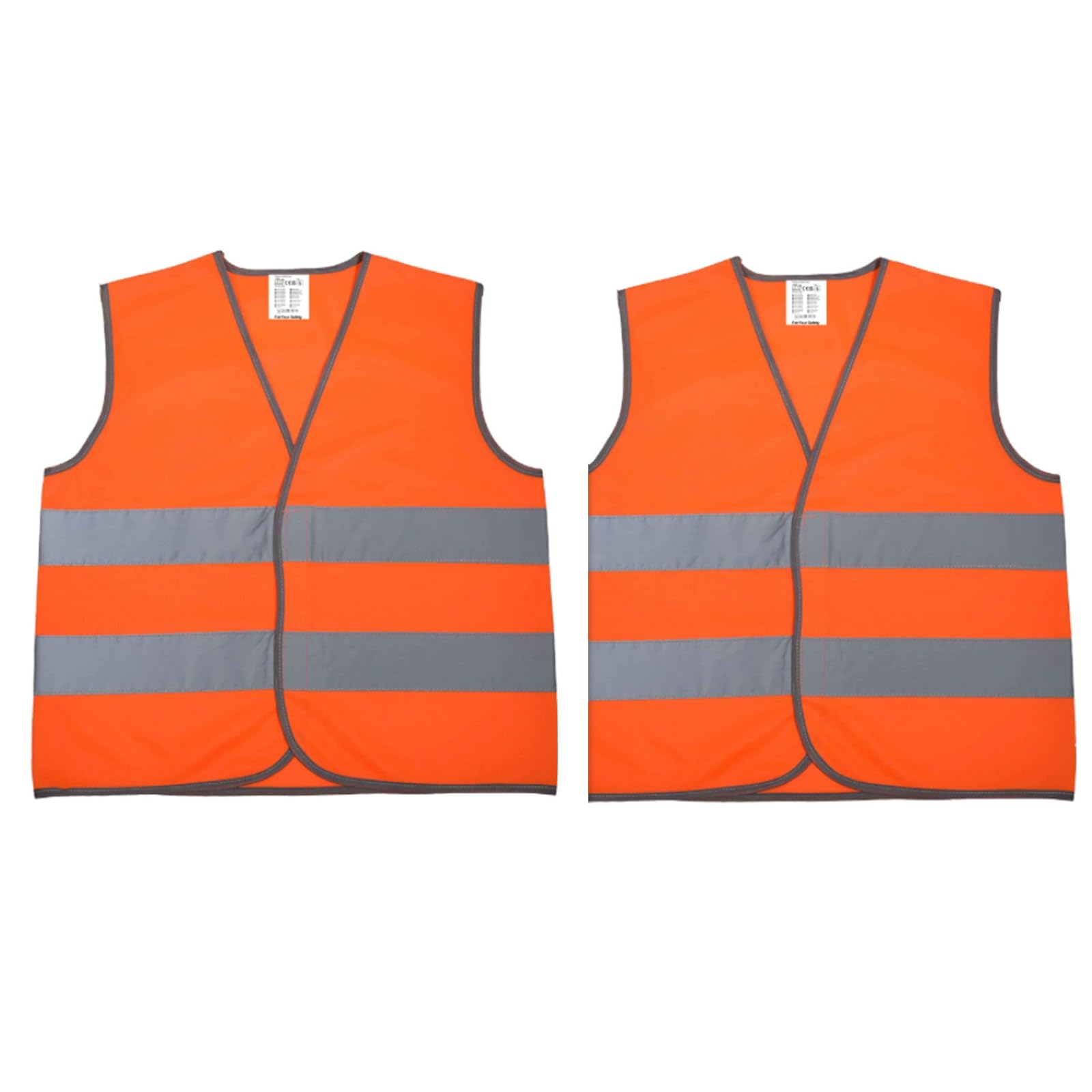 AYBUY 2 Pieces Hi Vis Vests for Kids, High Visibility Reflective Vest with Reflective Strips, Reflective Waistcoat for Children Boys & Girls, Hi Vis Jacket for Kids Outdoor, Fluorescent Orange(XS)