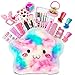 OMCENT - Set di trucco per bambini per ragazze, kit di cosmetici lavabili, fai finta di giocattoli per il trucco per bambini 4 5 6 7 8 9 10 anni